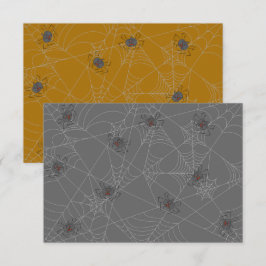 telaraña y calabazas de Halloween