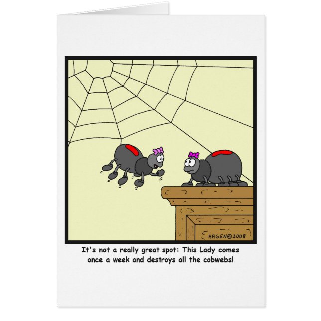 Telarañas: Dibujo animado de la araña (Frente)