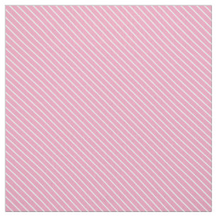 Telas a rayas diagonales - rosa y blanco de la