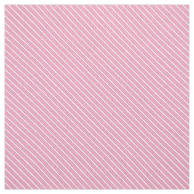 Telas a rayas diagonales - rosa y blanco de la (Retal)