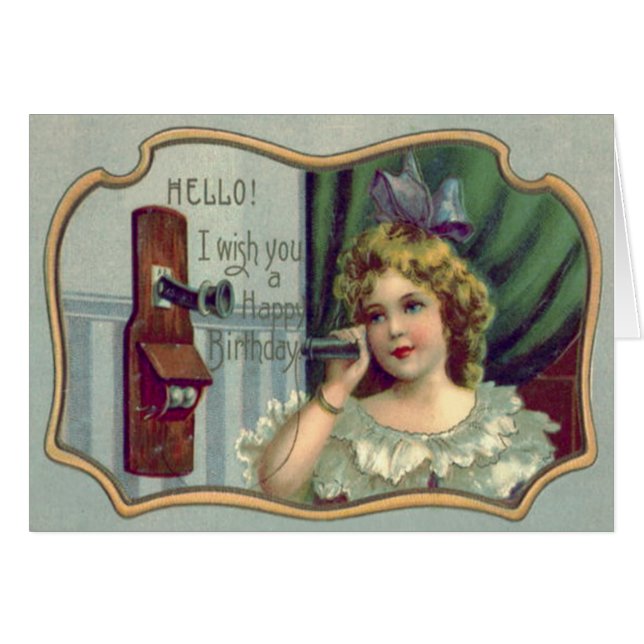 Teléfono Cute Little Girl Antique (Anverso (Horizontal))
