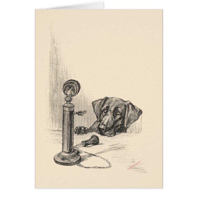 Teléfono Dachshund y Vintage (Frente)