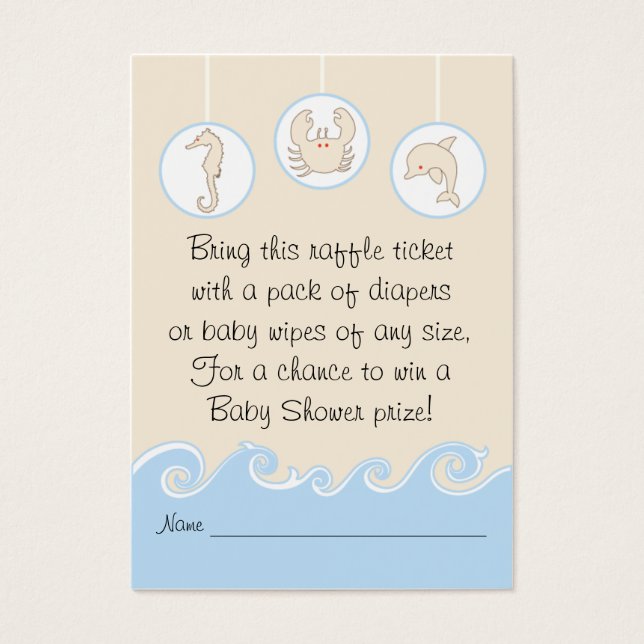 Teléfono móvil Baby Shower Raffle Ticket/Blue Crea (Frente)