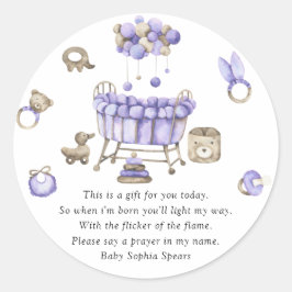 Teléfono móvil de guardería - Etiqueta de la vela 