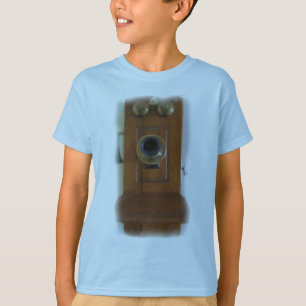 Teléfono Vintage Niños Camiseta Básica