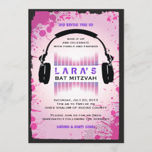 TELÉFONOS Bat Mitzvah Invitación