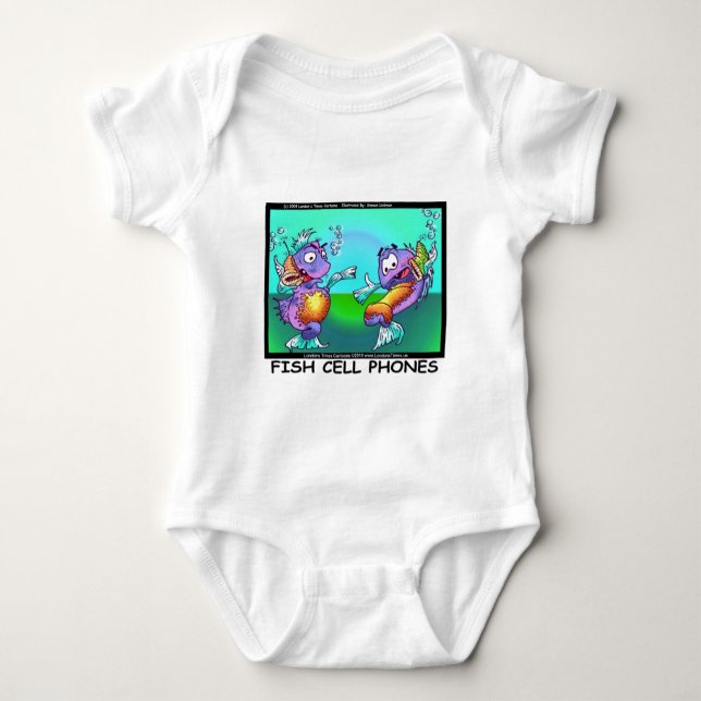 Teléfonos celulares de peces camisetas divertidas  (Anverso)