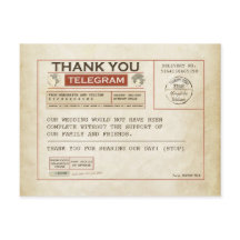 Telegram Gracias a las tarjetas de boda