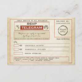 telegramas de BODA de RSVP vintage