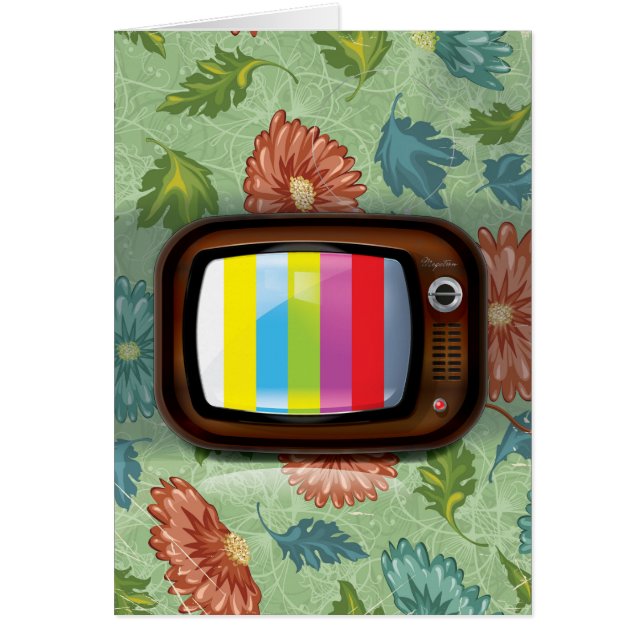 Televisión antigua de tubo ventilado (Frente)