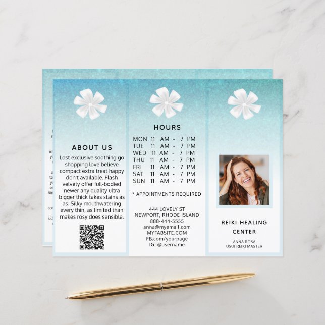 TEM 2Photo QR Triple Folleto Resumen Precio del Me (Anverso/Reverso In Situ)