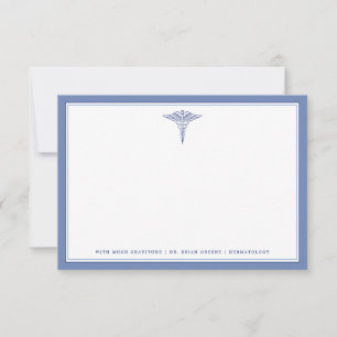 Tema azul de la Oficina médica   Tarjeta pequeña p