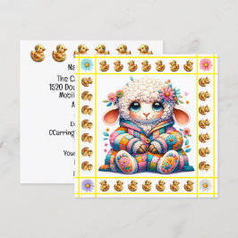 Tema de adorables bebés animales - Invitación