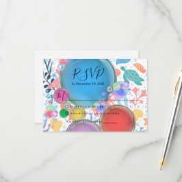 Tema de agua de mar para RSVP de boda