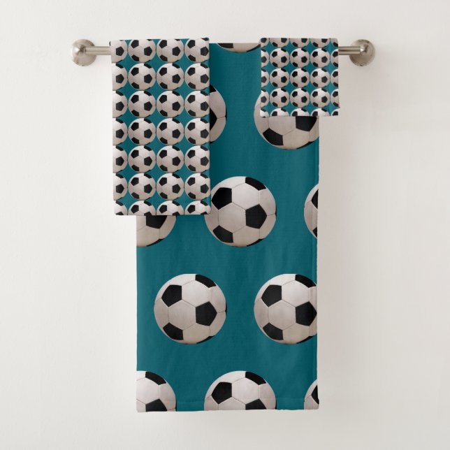 Tema de Balón de Fútbol Azul Turquesa (In situ)