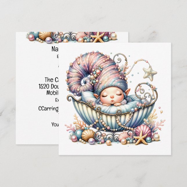 Tema de bebé precioso - Invitación (Anverso / Reverso)