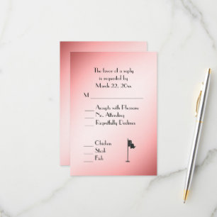 Tema de Boda de Golf RSVP Rosa con Selección de Me