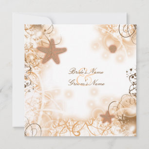 Tema de boda en la playa ~ elegante tarjeta de rec