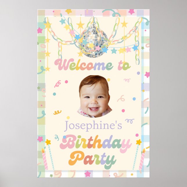 Tema de cumpleaños Póster de cumpleaños (Frente)