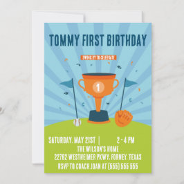 Tema de deportes cumpleaños 1er béisbol