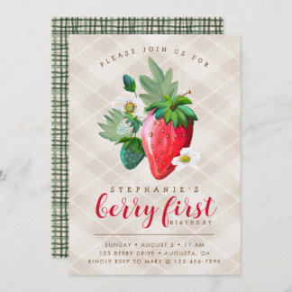 Tema de fresa, primer cumpleaños, cumpleaños de lo