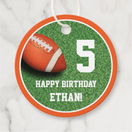 Tema de fútbol Favor de Gracias Etiqueta