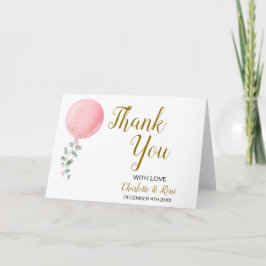 Tema de globo Baby Shower Folleto Tarjeta de agrad