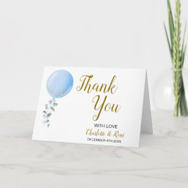 Tema de globo Baby Shower Folleto Tarjeta de agrad