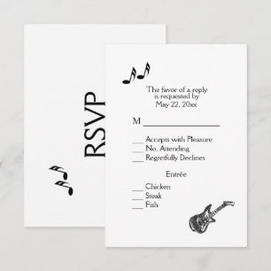 Tema de guitarra eléctrica RSVP con opción de menú