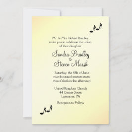 Tema de guitarra Invitación a la boda amarilla