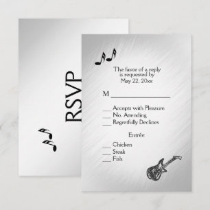 Tema de guitarra Plata RSVP con opción de menú
