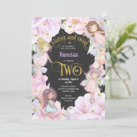 Tema de hadas, Chica Invitación de 2º cumpleaños