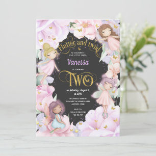 Tema de hadas, Chica Invitación de 2º cumpleaños