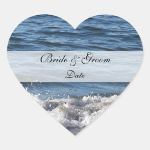 Tema de Heart Beach Save the Date Pegatinas