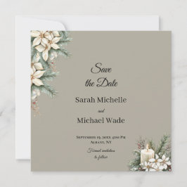 Tema de invierno Guardar la invitación de fecha