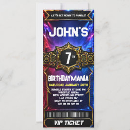 Tema de invitación de entrada para fiesta de cumpl