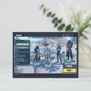 Tema de juego Invitación