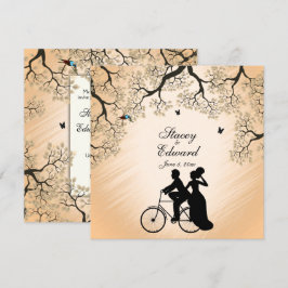 Tema de la bicicleta Boda Invitación al atardecer