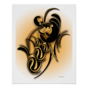 "Tema de la caída desde contexto otoñal", Poster