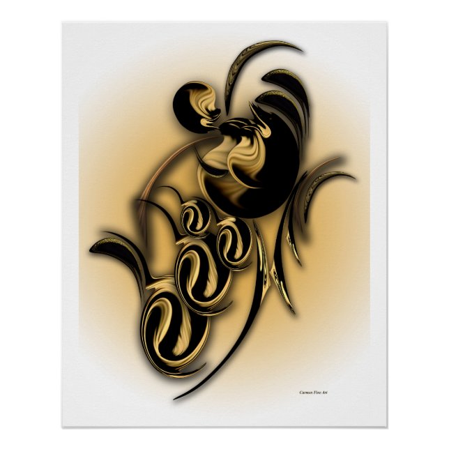 "Tema de la caída desde contexto otoñal", Poster (Anverso)