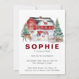 Tema de la granja de invierno | Invitación a la fi