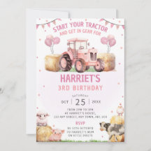 Tema de la Granja de Invitación a la Fiesta de Cum