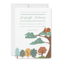 Tema de la naturaleza Invitación a la ducha para b