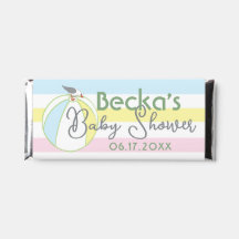 Tema de la playa del Baby Shower Chocolate Candy B