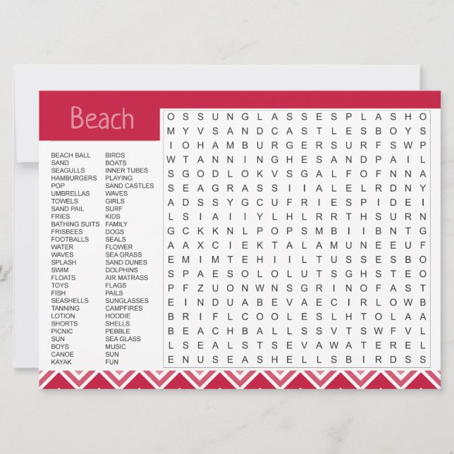 Tema de la playa Falta la tarjeta de juego (Anverso)