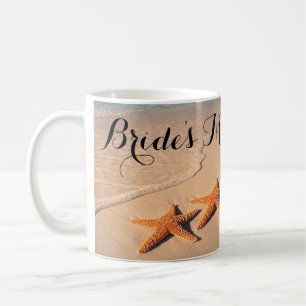 Tema de la playa La novia dona café taza, copa