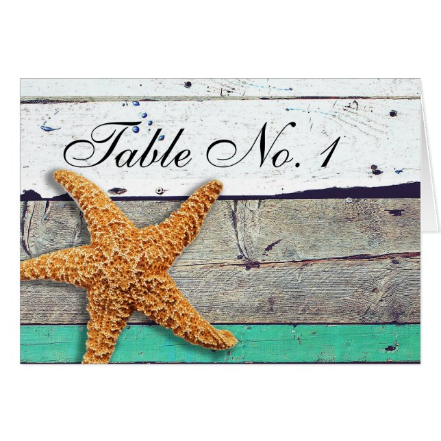 Tema de la playa Starfish Boda Rustic (Anverso (Horizontal))