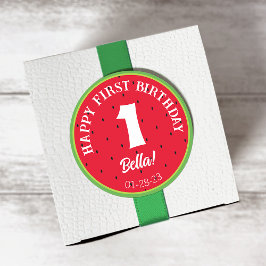 Tema de la sandía Pegatina de cumpleaños