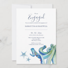 Tema de la Seaside de Invitaciones a Participación