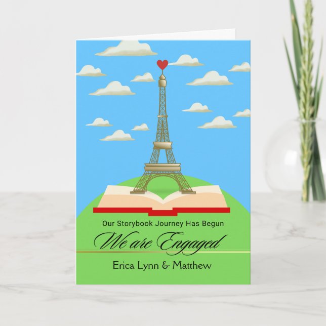 Tema de la Torre Eiffel de la Invitación de Compro (Anverso)